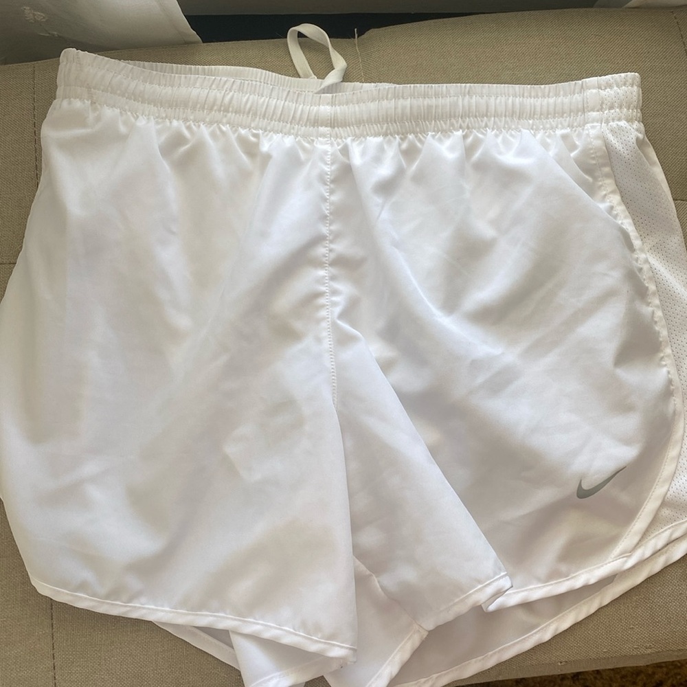 Brand New Nike white dri fit shorts